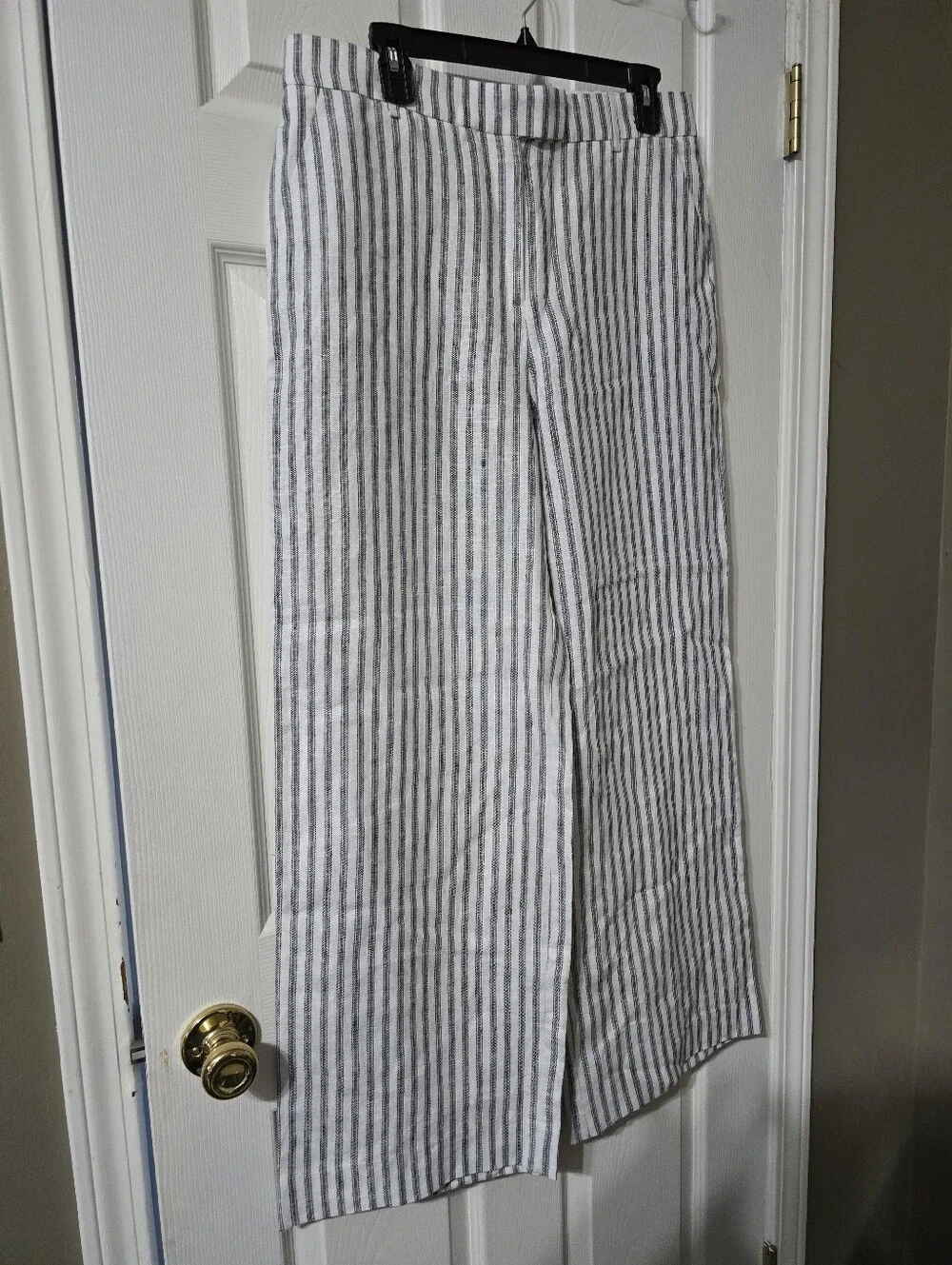 Reformation | Carter Linen Mid Rise Wide Leg Striped Trouser Pants, Sz 8, EUC! - Picture 7 of 15
